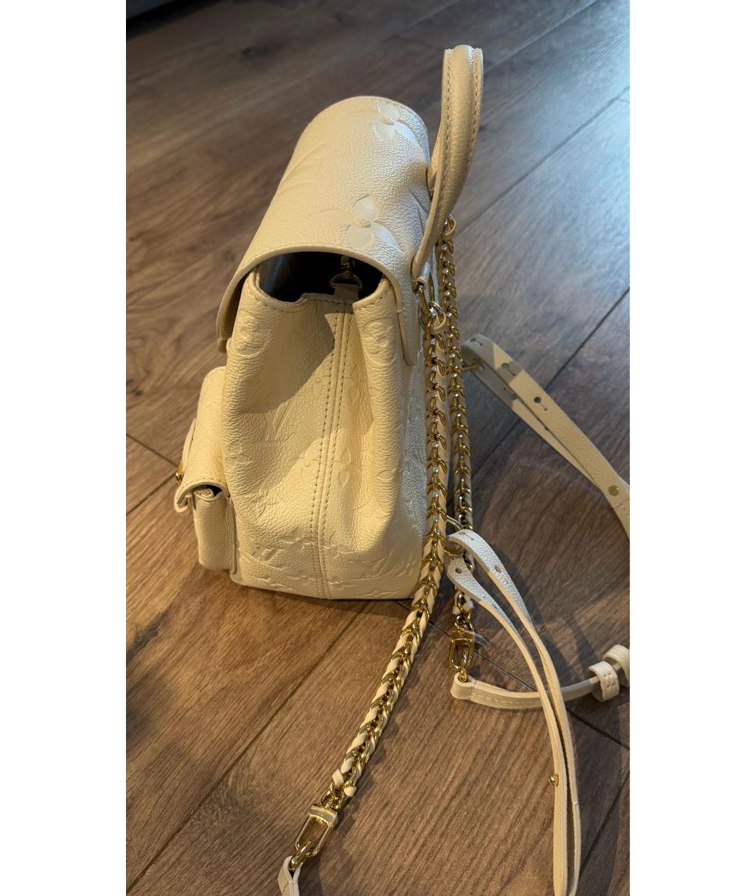 LOUIS VUITTON Бежевый кожаный рюкзак, фото 2