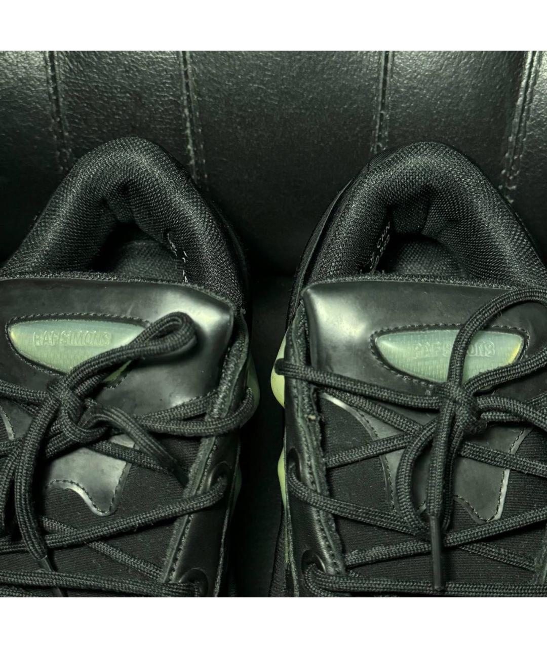 ADIDAS X RAF SIMONS Черные текстильные низкие кроссовки / кеды, фото 8