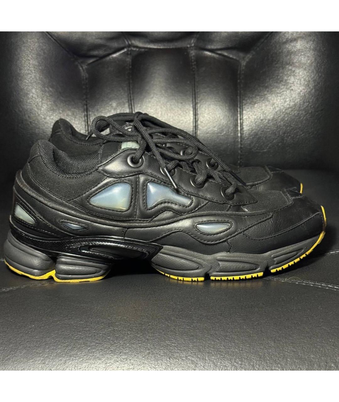 ADIDAS X RAF SIMONS Черные кожаные низкие кроссовки / кеды, фото 9