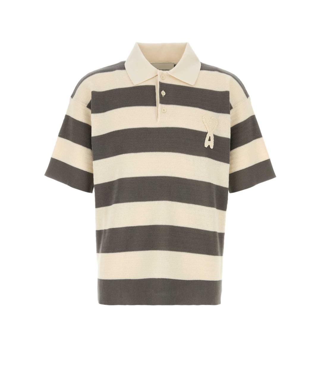 Ami Paris Мульти хлопковое поло с коротким рукавом, фото 1