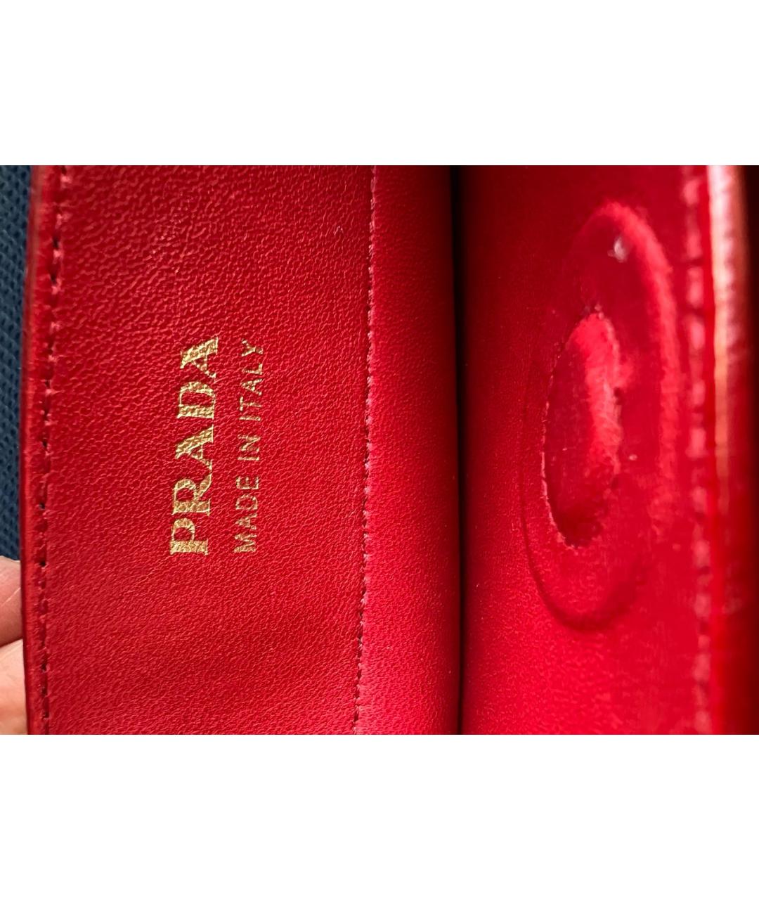 PRADA Темно-синяя кожаная сумка тоут, фото 6