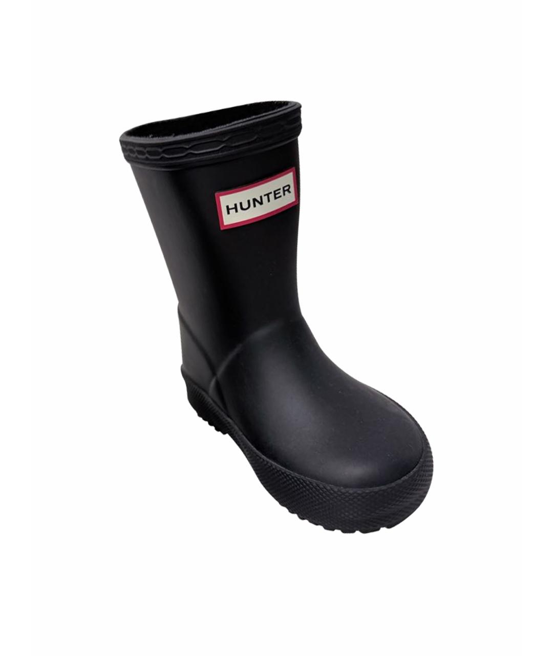 HUNTER Черные резиновые сапоги, фото 1