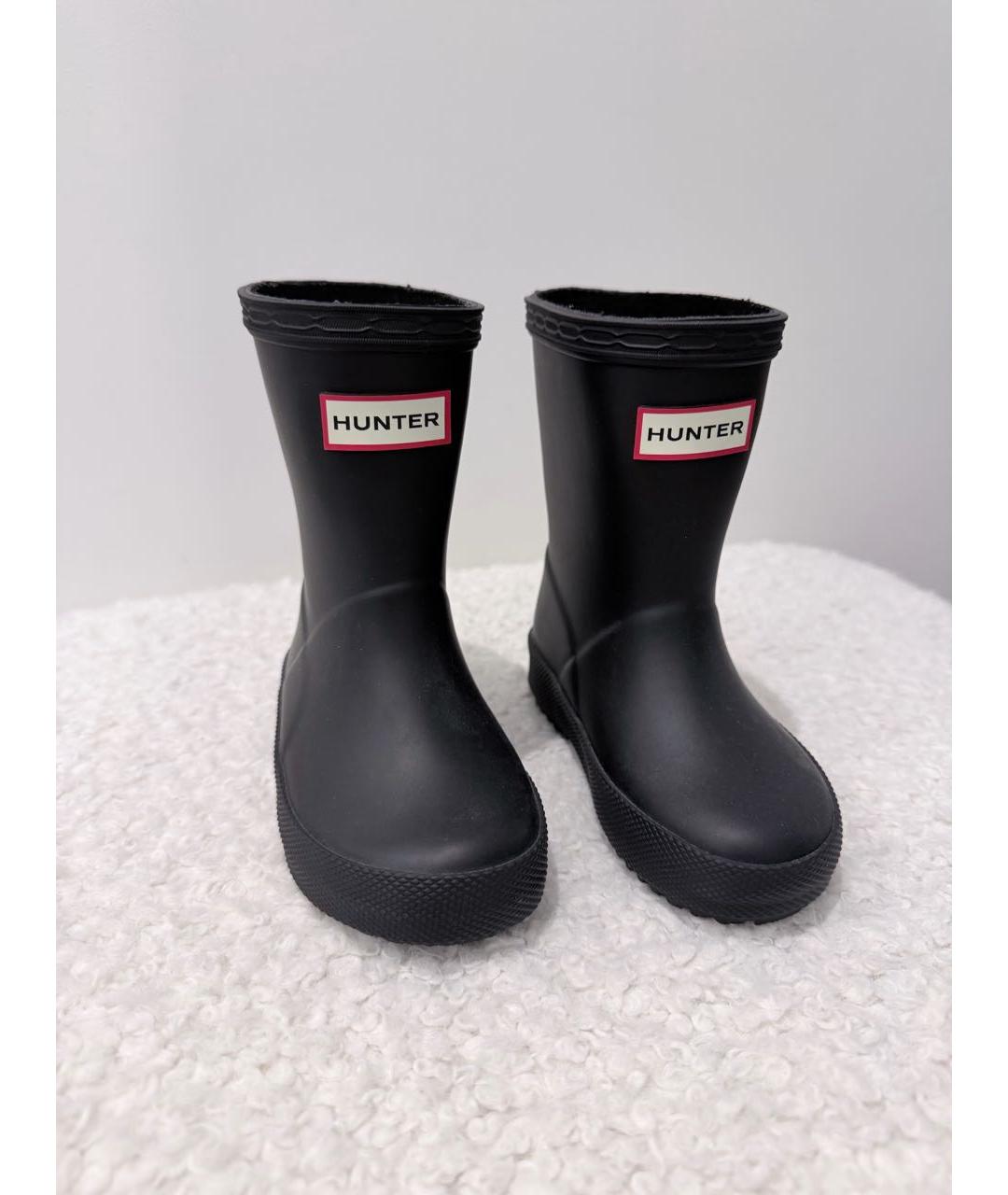 HUNTER Черные резиновые сапоги, фото 4