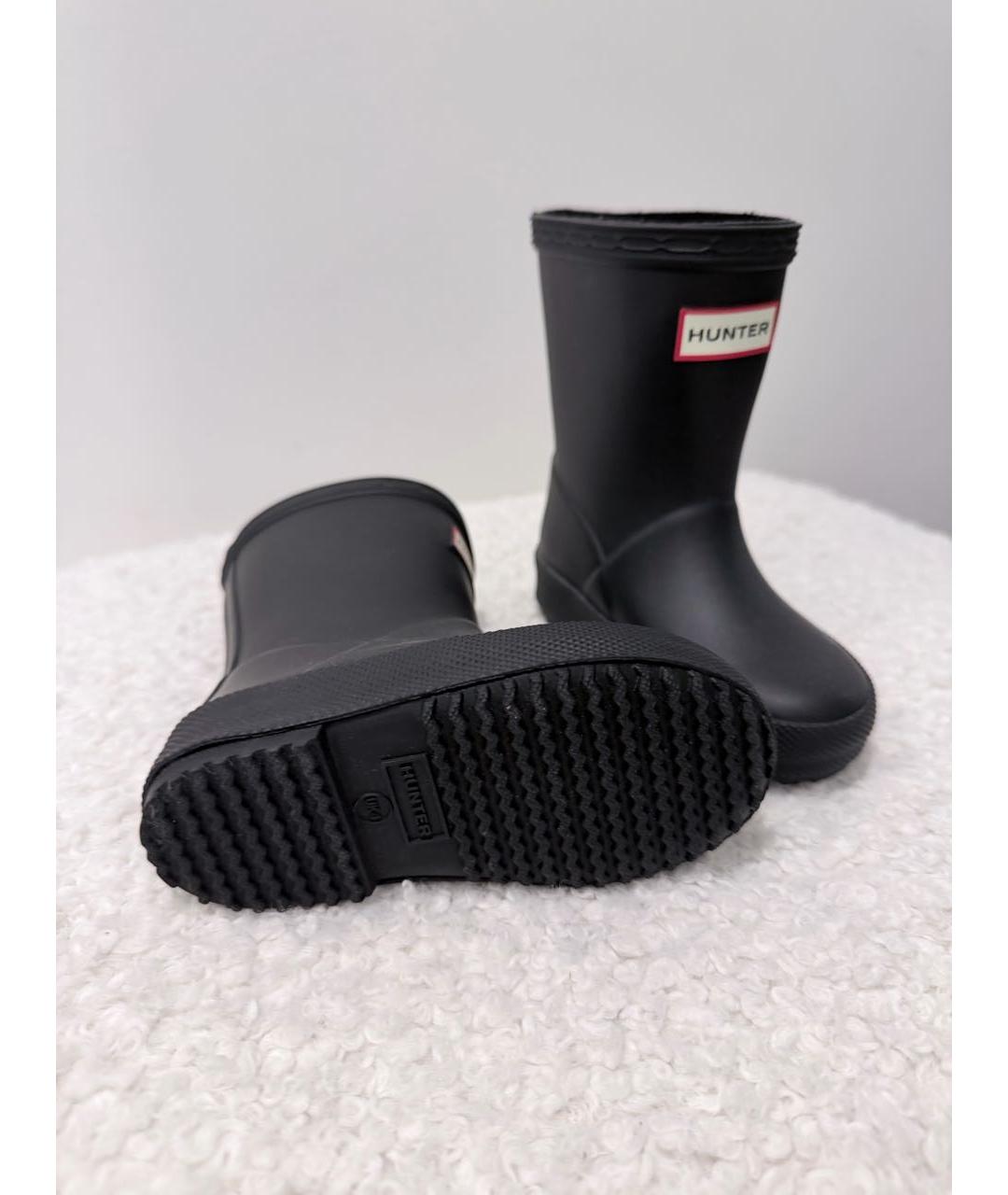 HUNTER Черные резиновые сапоги, фото 2