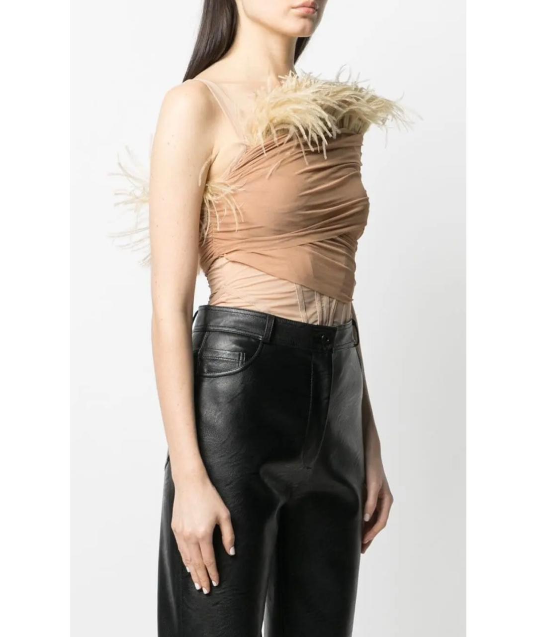 DAVID KOMA Бежевое полиамидовое боди, фото 4