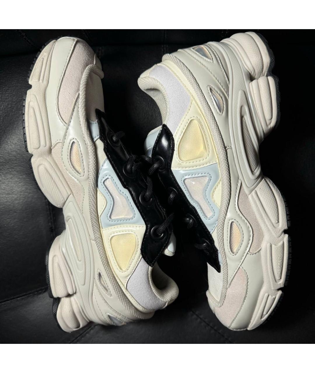 ADIDAS X RAF SIMONS Белые текстильные низкие кроссовки / кеды, фото 5