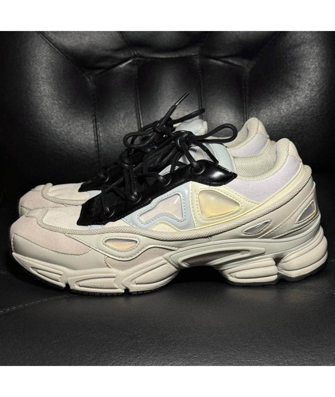 ADIDAS X RAF SIMONS Белые текстильные низкие кроссовки / кеды, фото 3