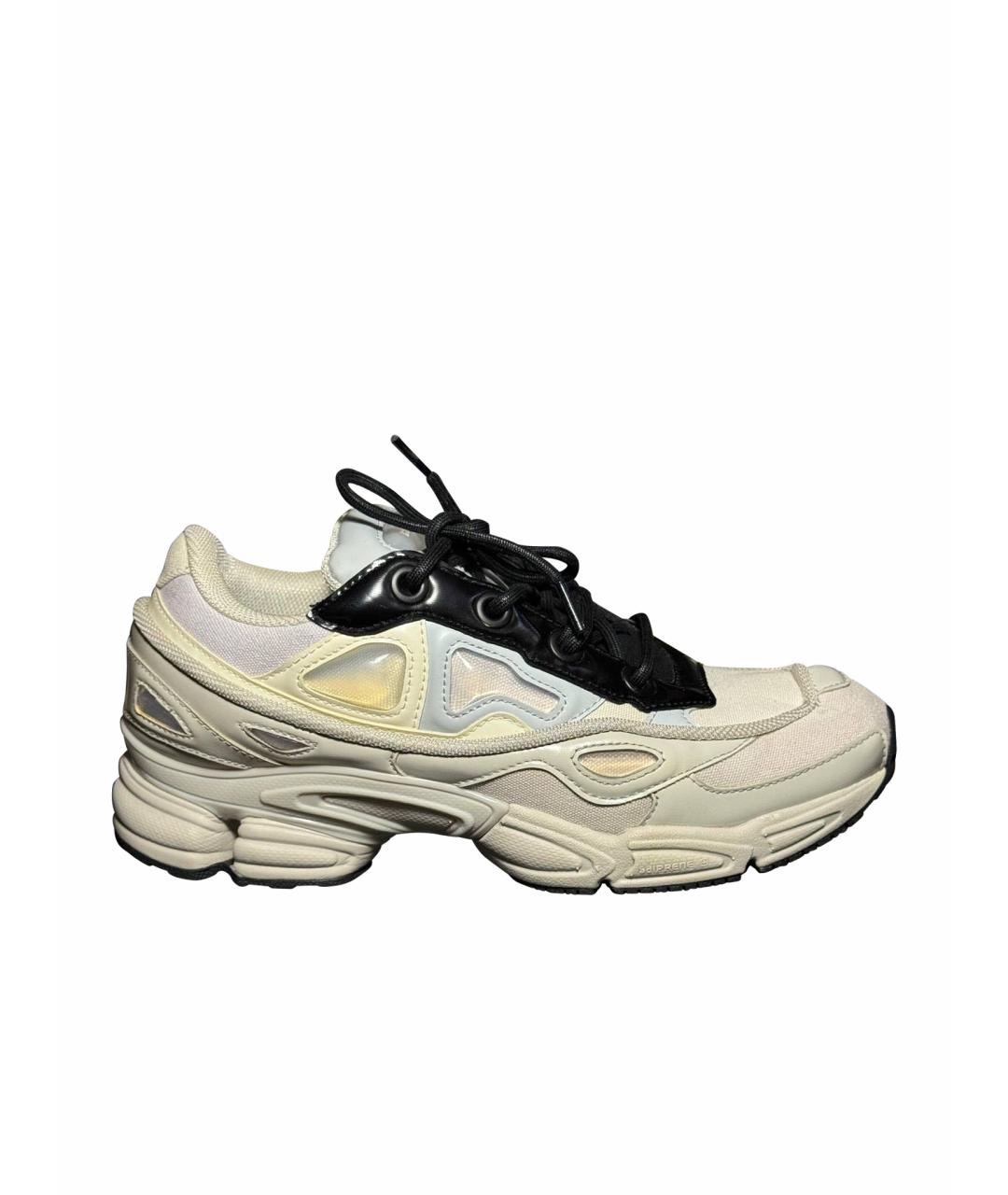 ADIDAS X RAF SIMONS Белые текстильные низкие кроссовки / кеды, фото 1