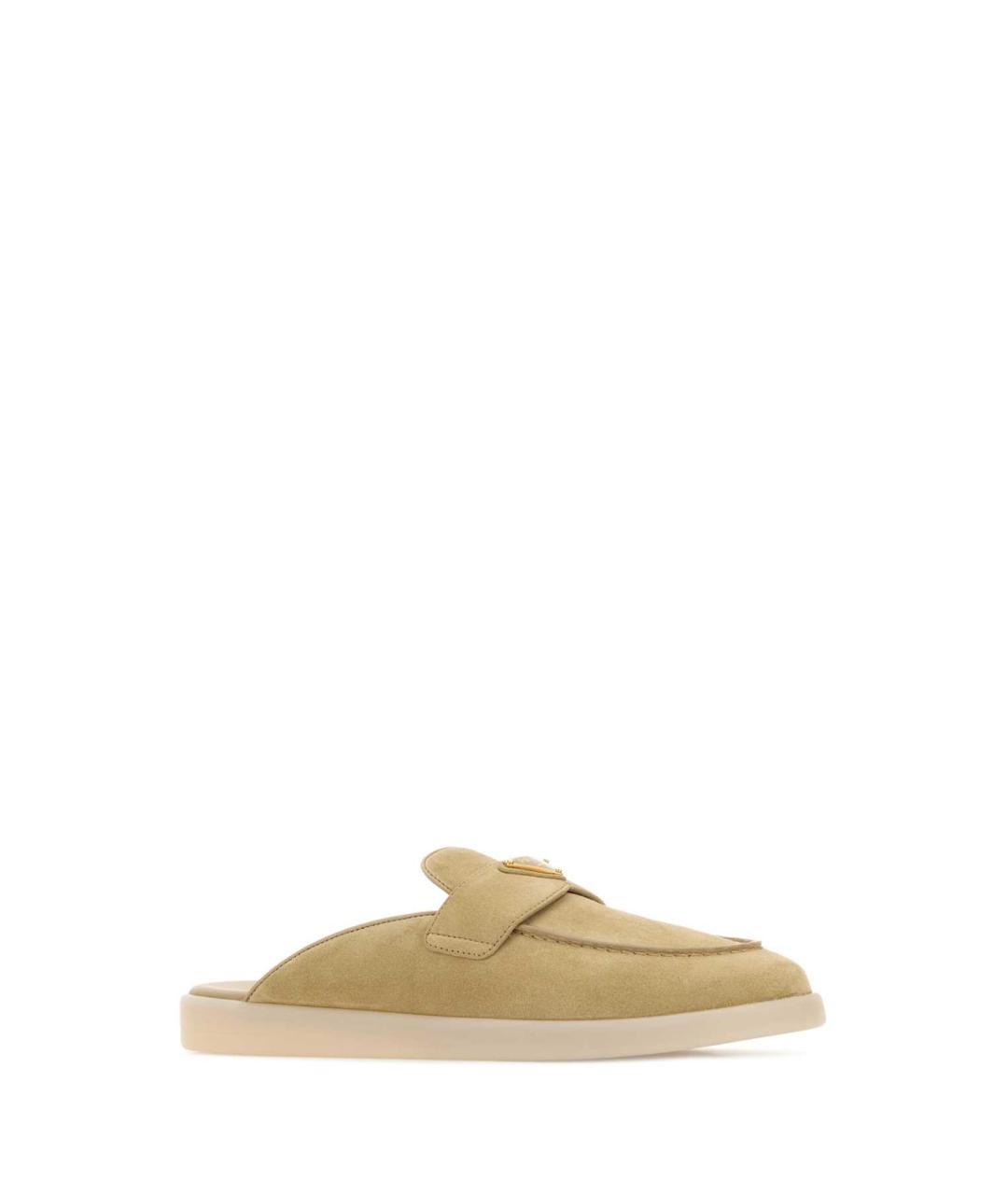 PRADA Бежевые кожаные лоферы, фото 2