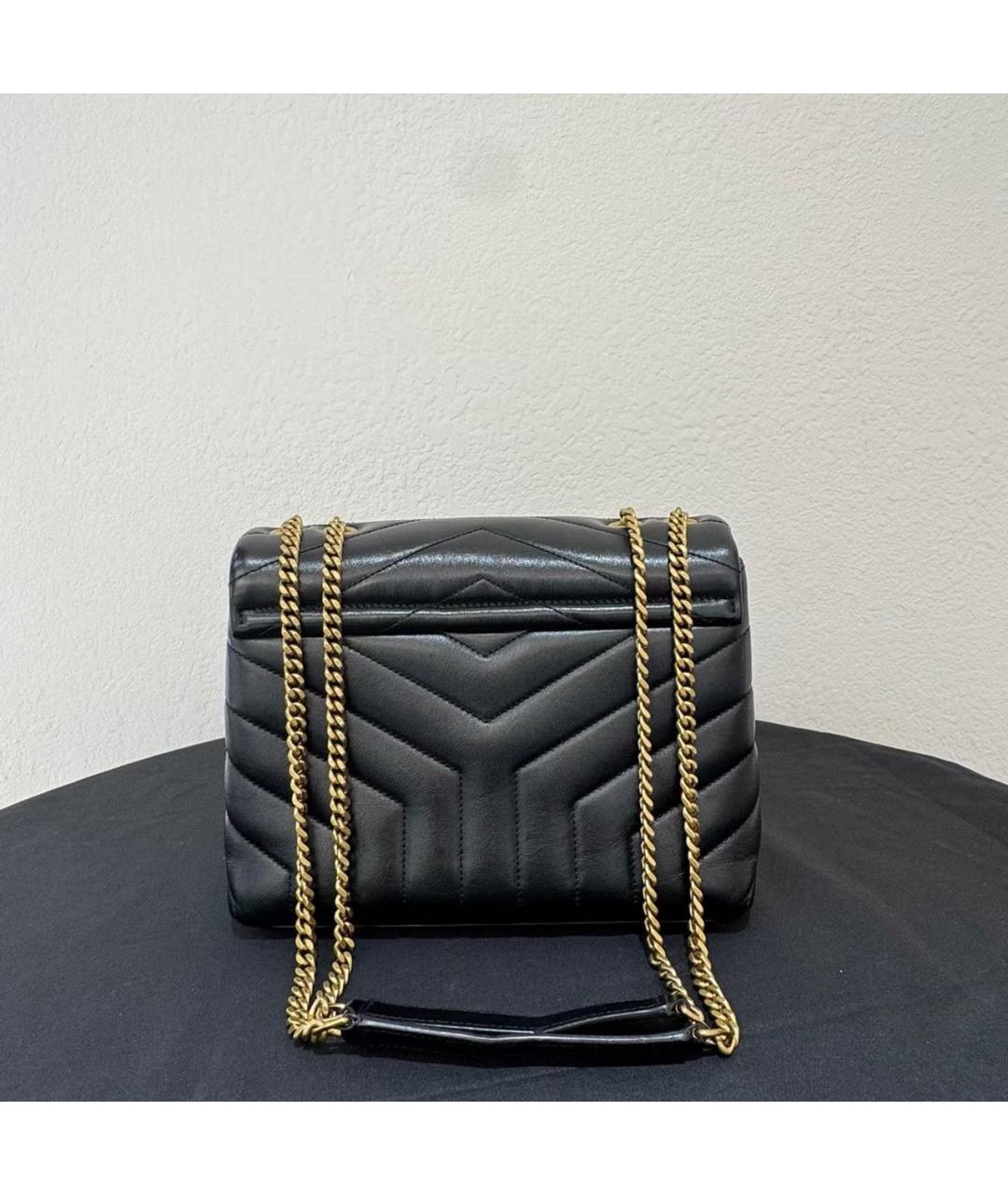 SAINT LAURENT Черная кожаная сумка тоут, фото 2