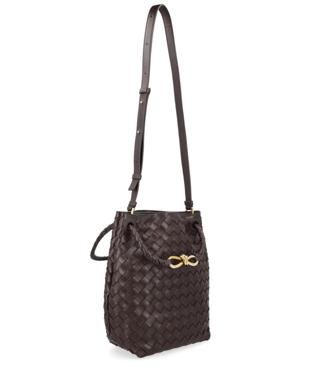 BOTTEGA VENETA Коричневая кожаная сумка через плечо, фото 3