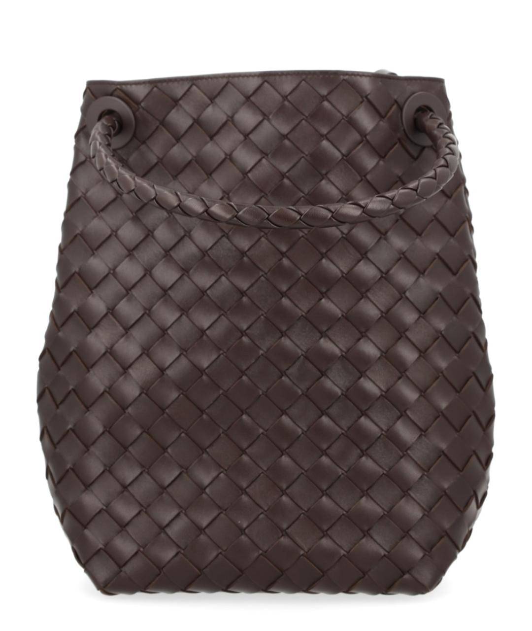 BOTTEGA VENETA Коричневая кожаная сумка через плечо, фото 2