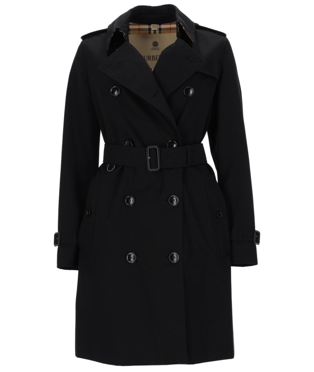 BURBERRY Черный хлопковый тренч/плащ, фото 1