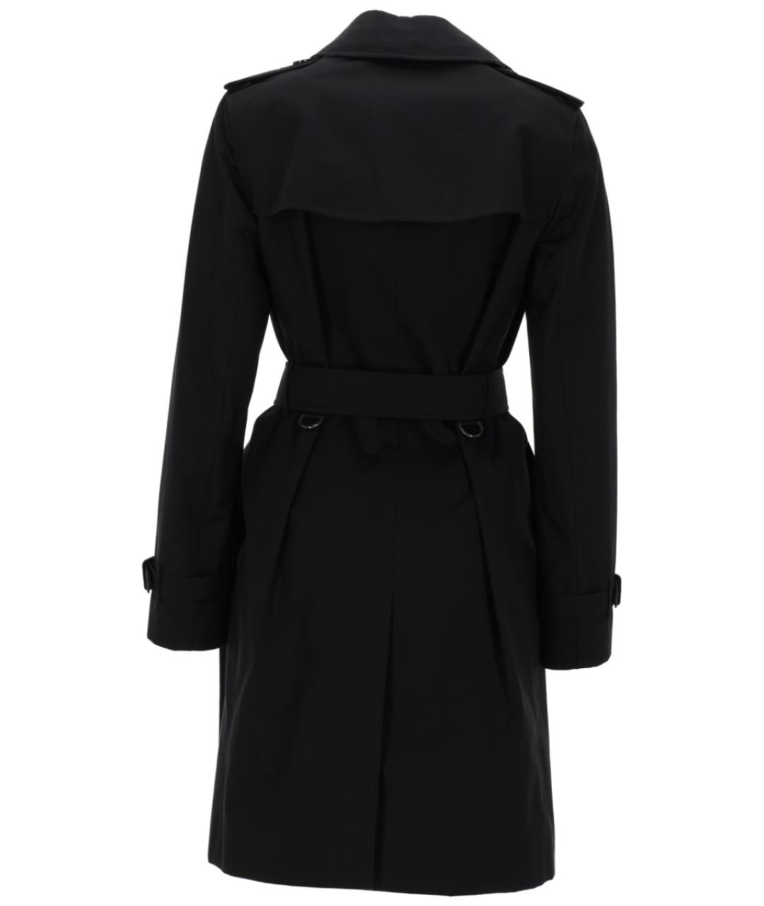 BURBERRY Черный хлопковый тренч/плащ, фото 2