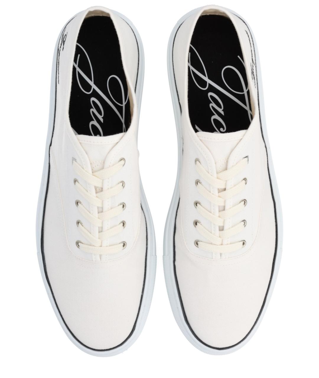 JACQUEMUS Белые текстильные низкие кроссовки / кеды, фото 5