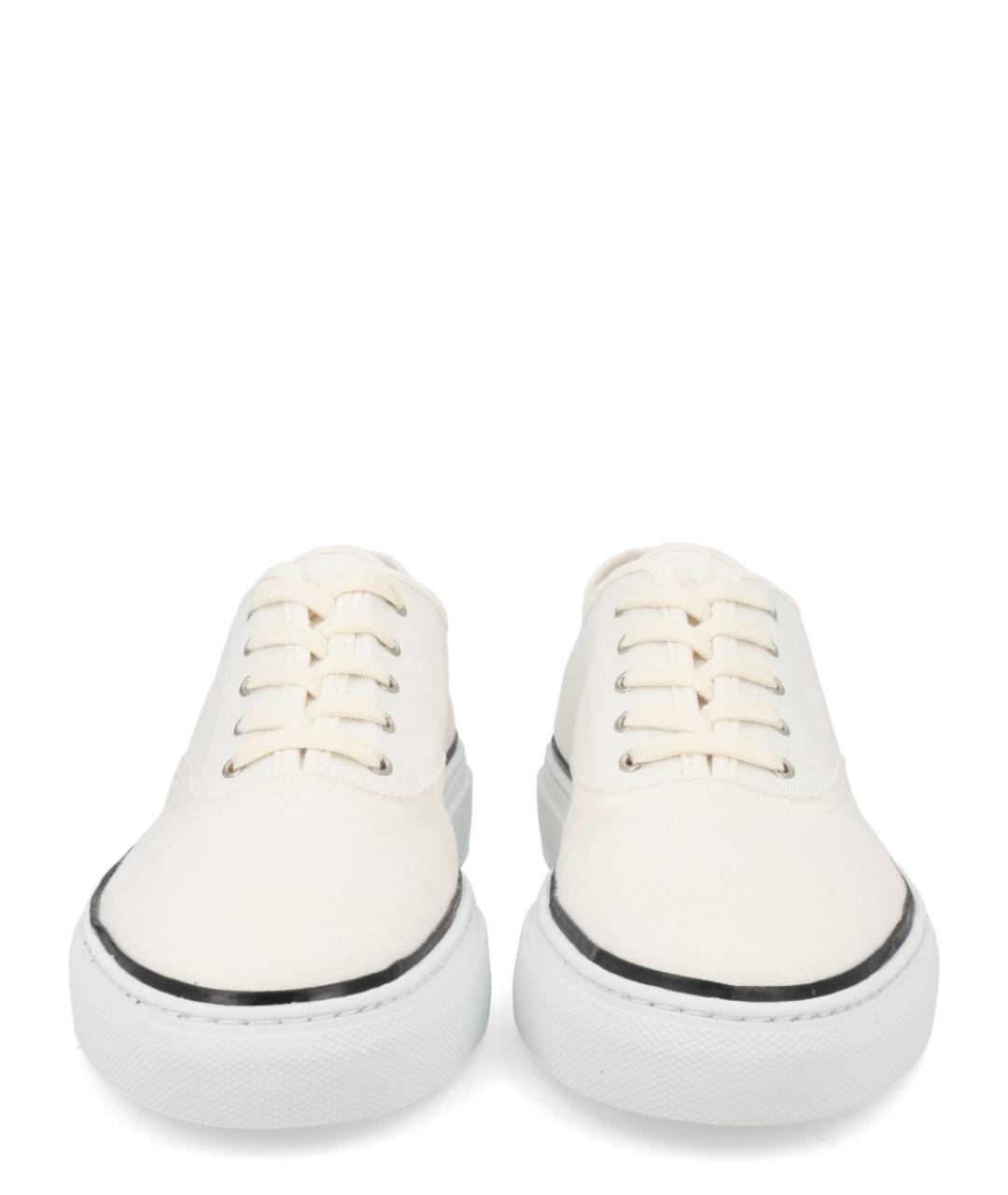 JACQUEMUS Белые текстильные низкие кроссовки / кеды, фото 3
