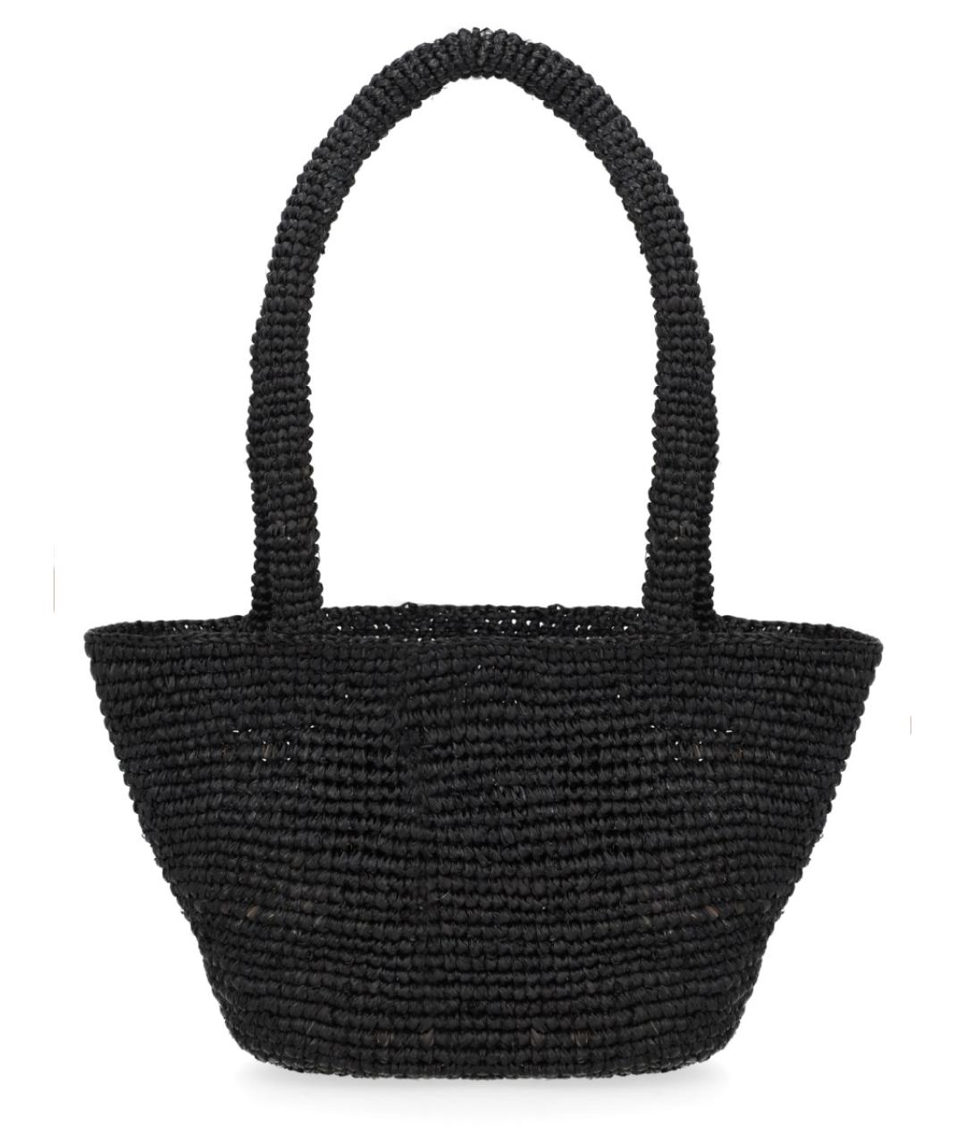 MANEBI Черная пелетеная сумка тоут, фото 2