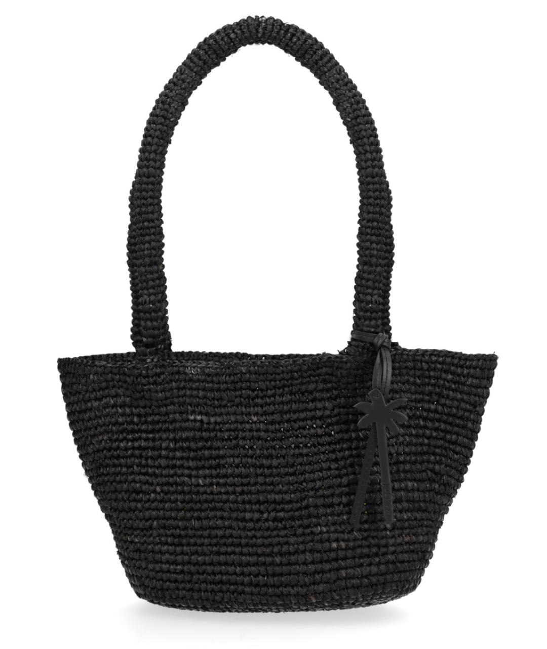 MANEBI Черная пелетеная сумка тоут, фото 1