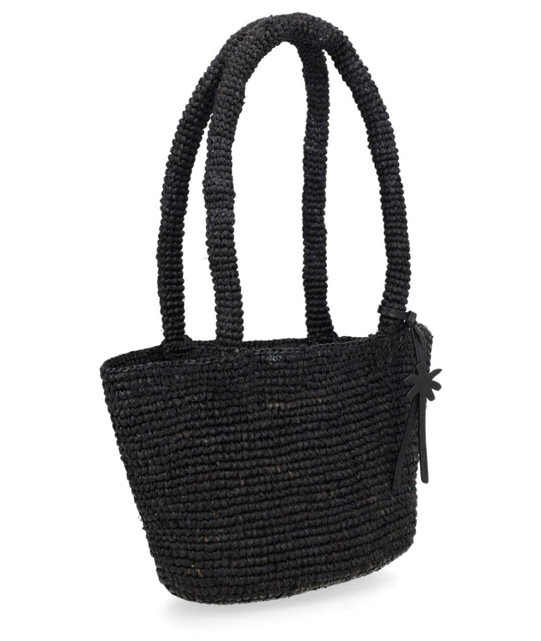 MANEBI Черная пелетеная сумка тоут, фото 3