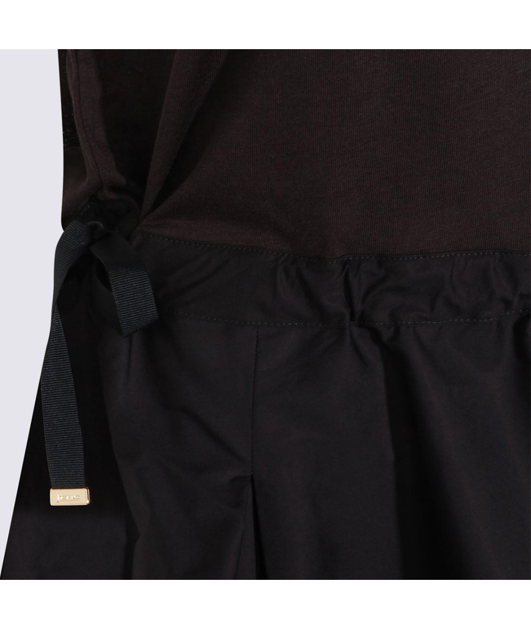 HERNO Темно-синее хлопковое повседневное платье, фото 3