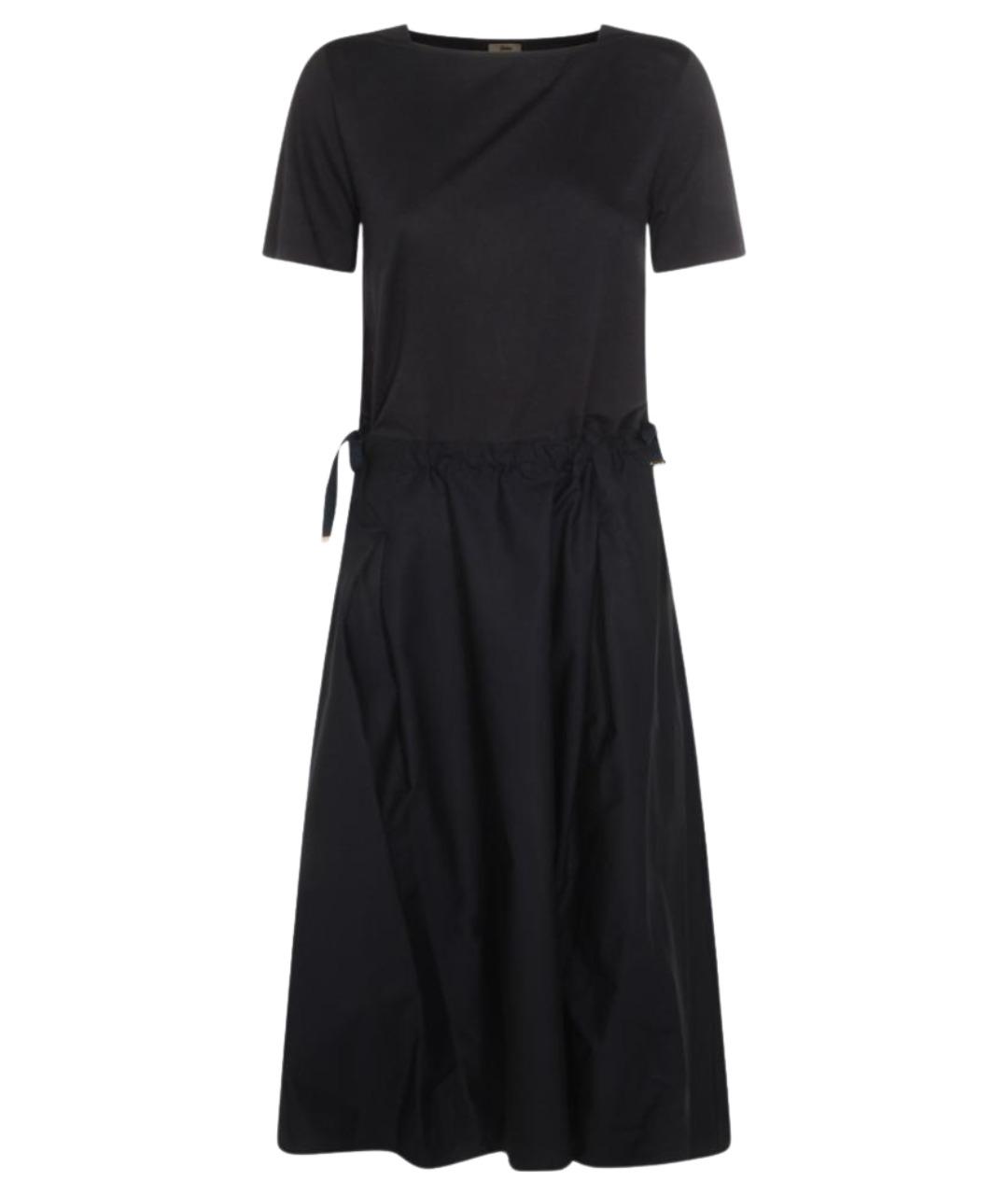 HERNO Темно-синее хлопковое повседневное платье, фото 1