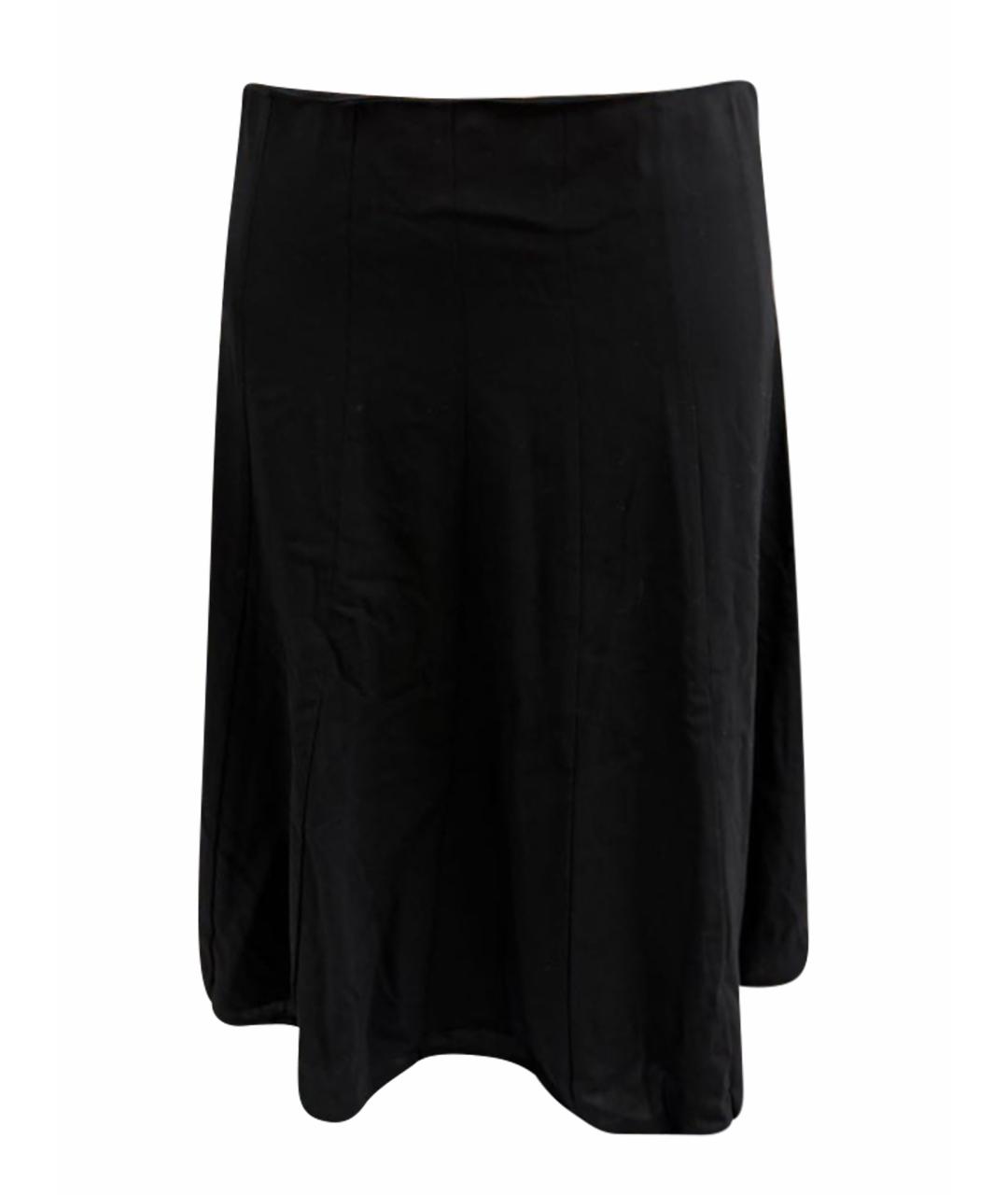 RALPH LAUREN Черная шелковая юбка миди, фото 4