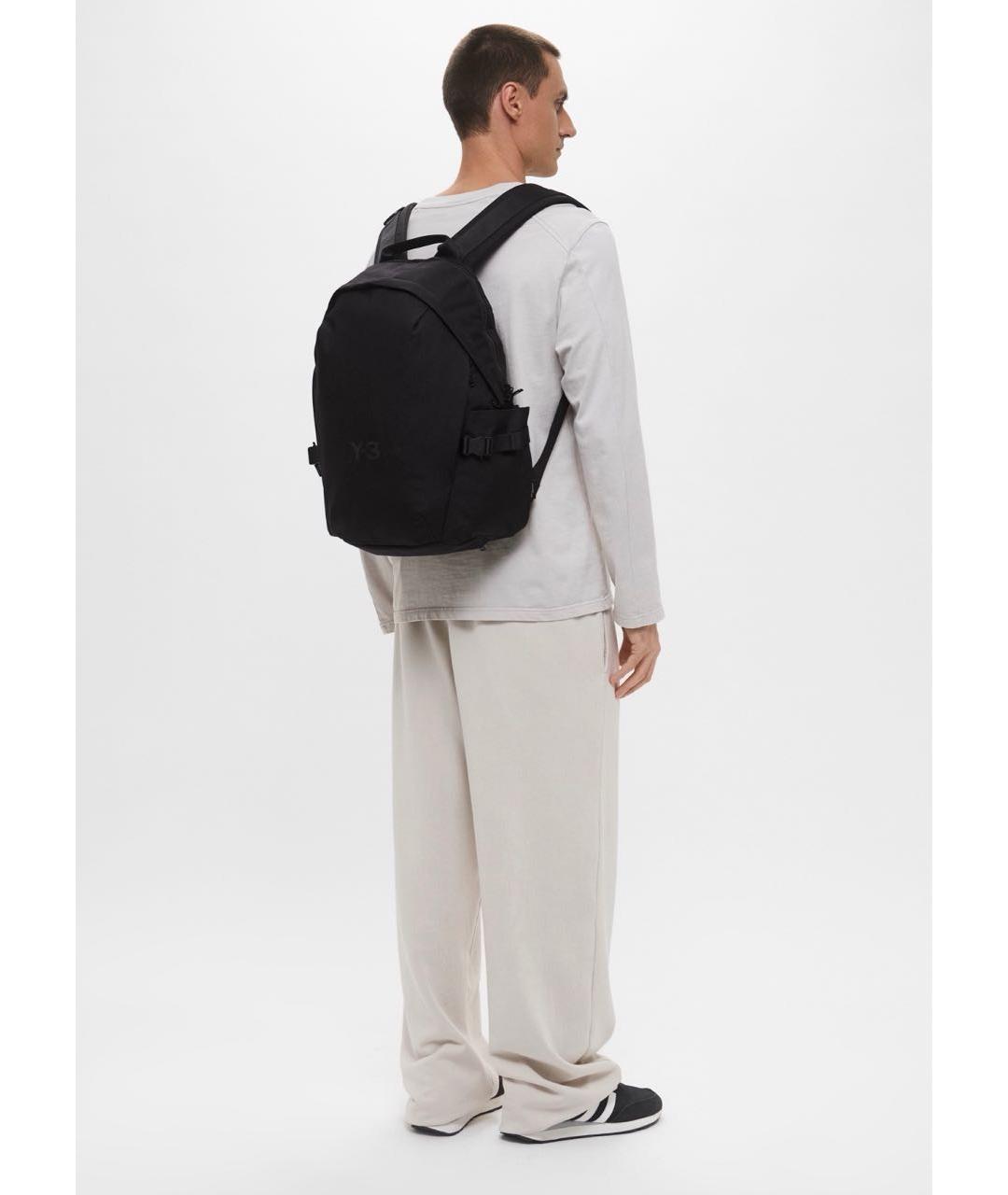 Y-3 Черный тканевый рюкзак, фото 5