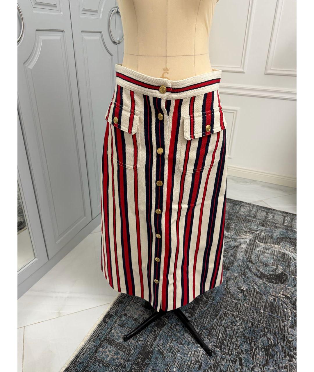 GUCCI Мульти деним юбка макси, фото 4