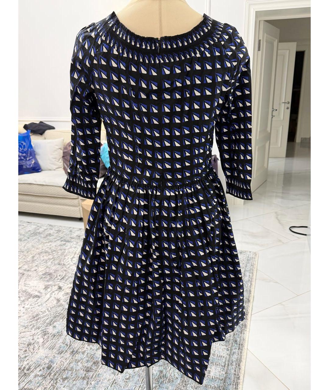 PRADA Темно-синее хлопковое повседневное платье, фото 2