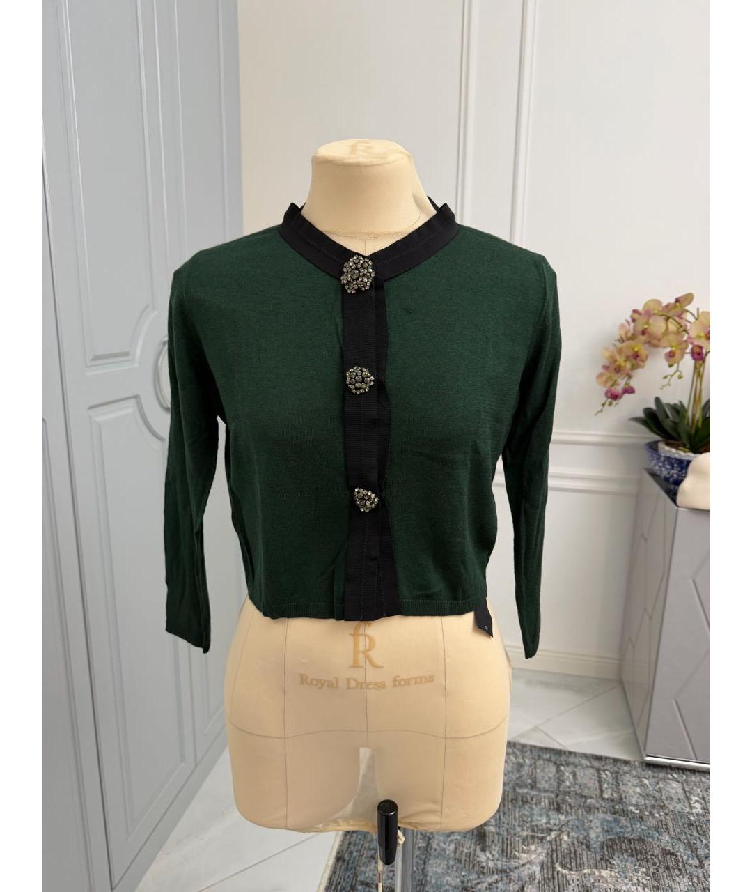 MAX MARA Зеленый шелковый кардиган, фото 4