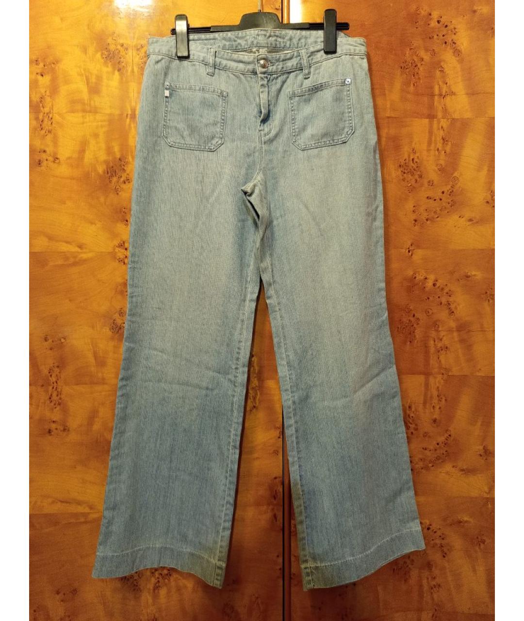 MICHAEL KORS Голубые хлопковые прямые джинсы, фото 6