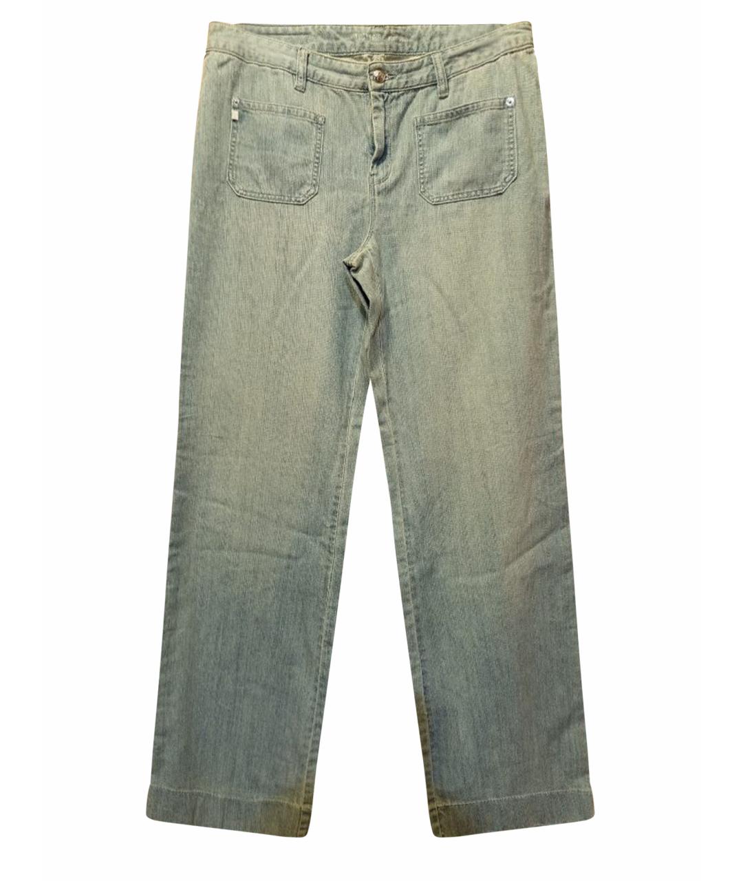 MICHAEL KORS Голубые хлопковые прямые джинсы, фото 1