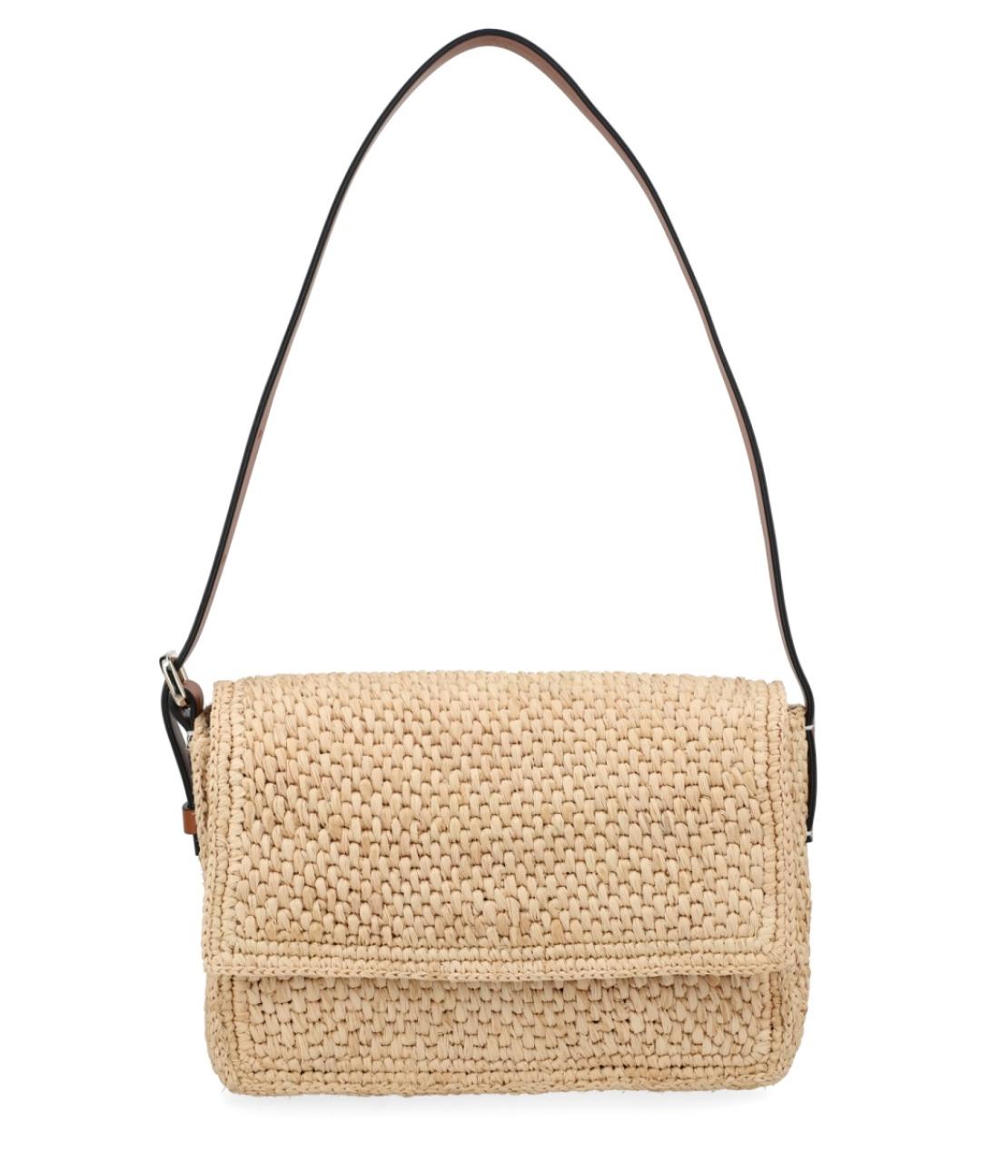 MANEBI Бежевая пелетеная сумка через плечо, фото 1