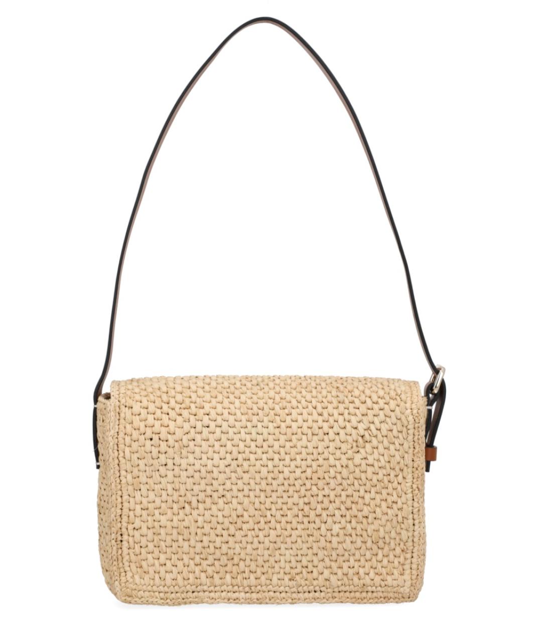 MANEBI Бежевая пелетеная сумка через плечо, фото 2