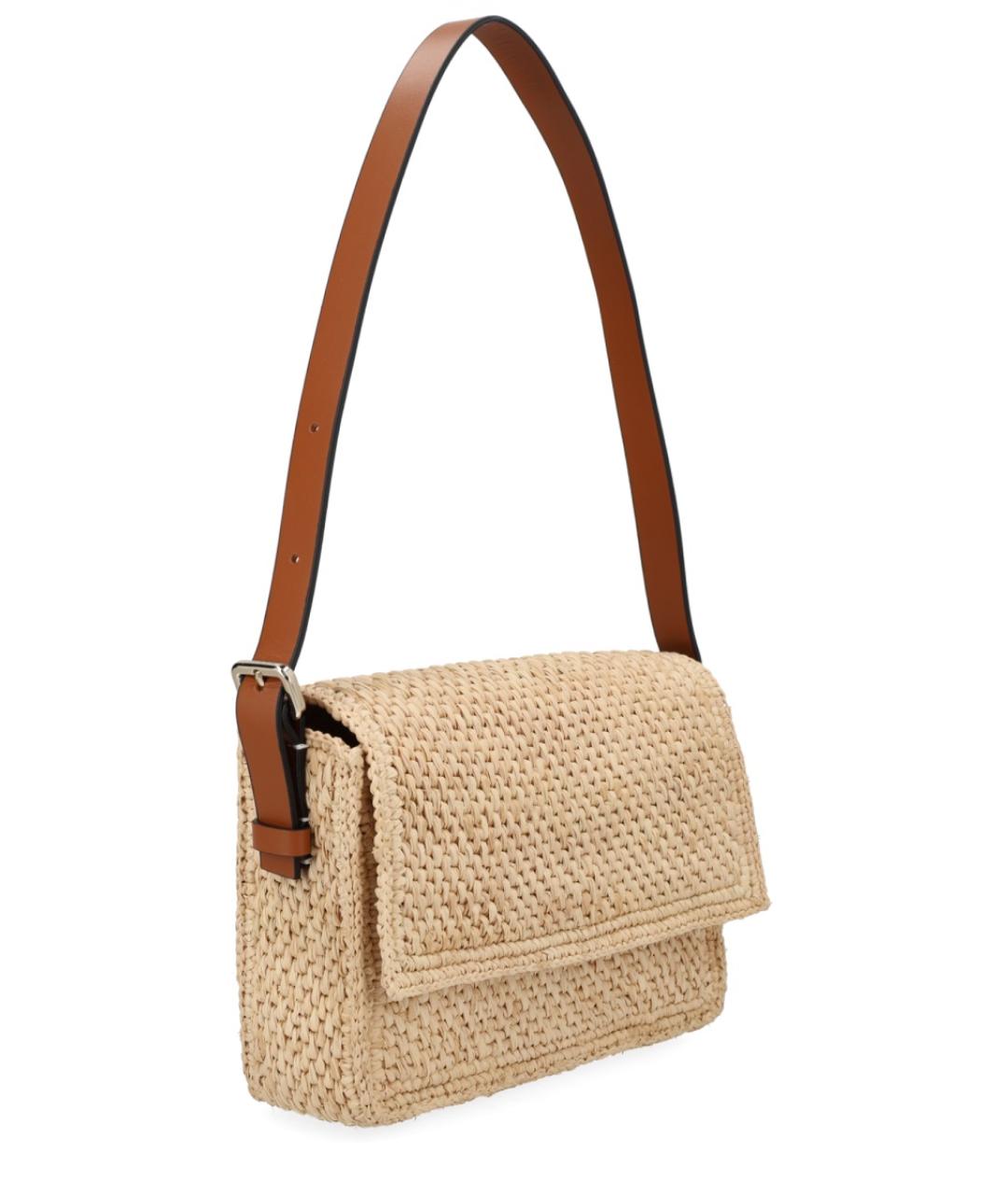 MANEBI Бежевая пелетеная сумка через плечо, фото 3