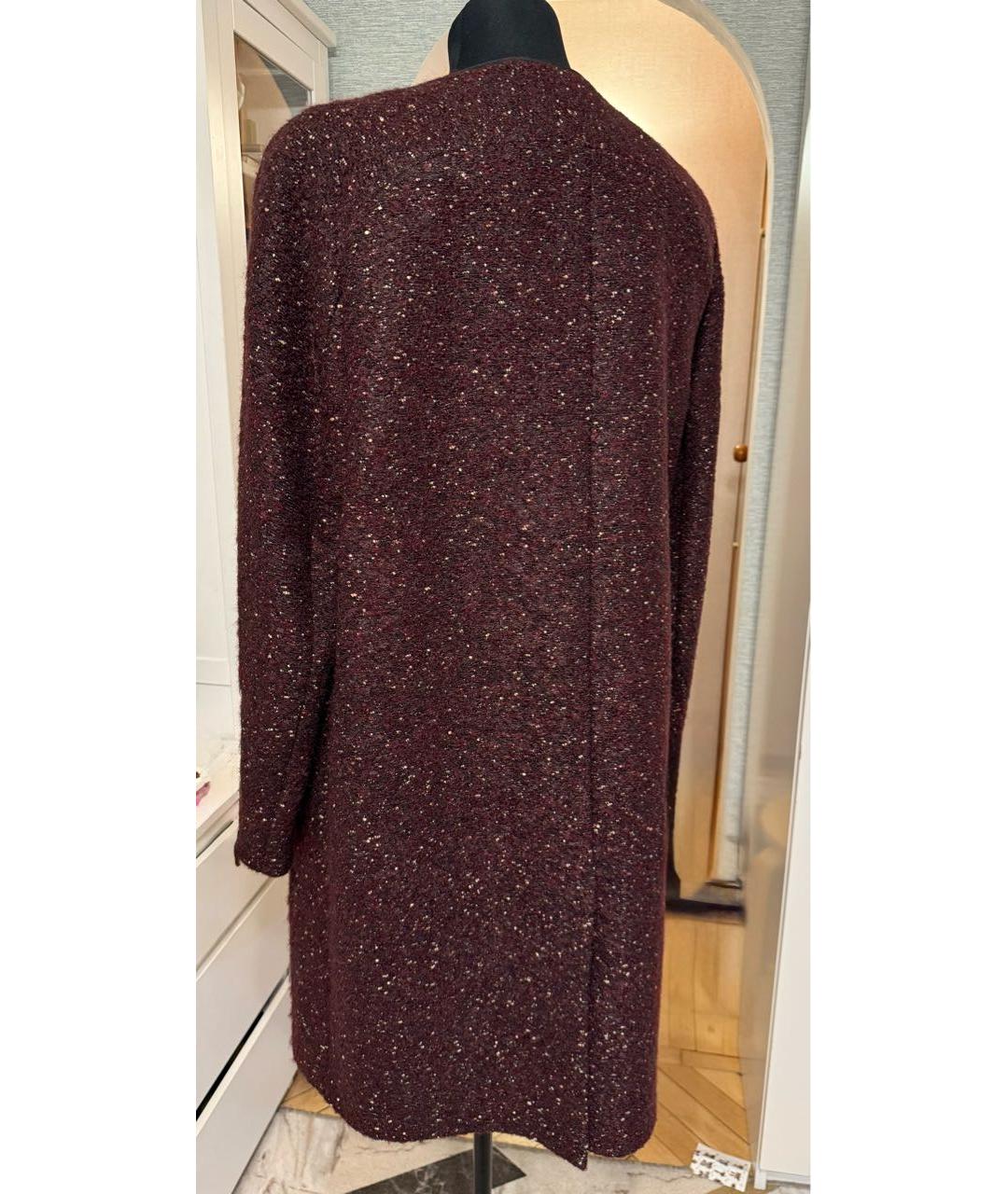 FERRAGAMO Бордовое шерстяное пальто, фото 2