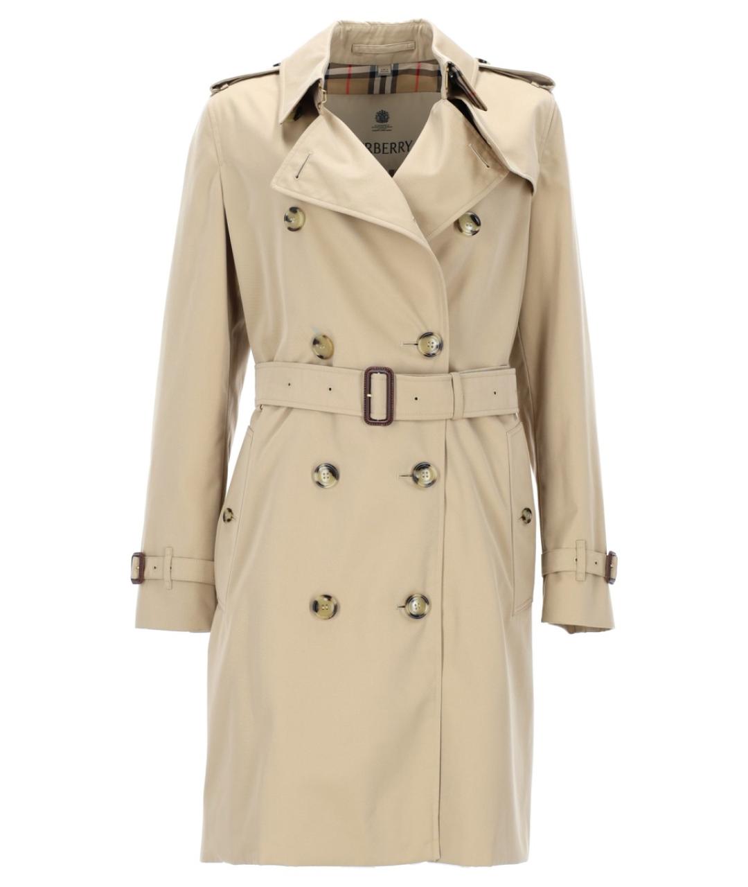 BURBERRY Бежевый хлопковый тренч/плащ, фото 1