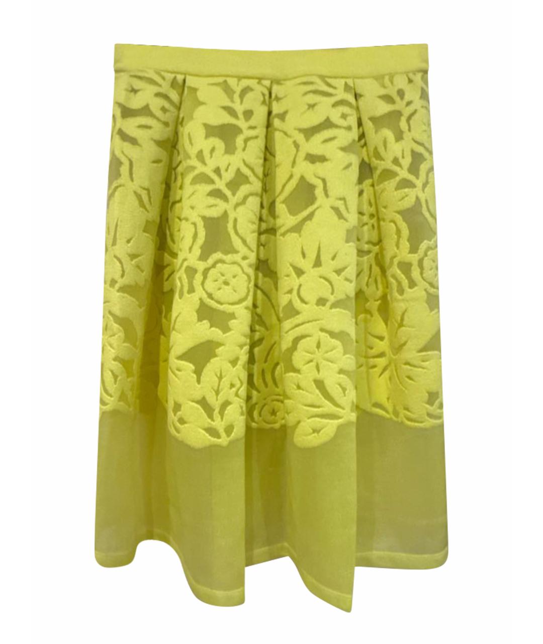 MRZ Желтая полиамидовая юбка миди, фото 1