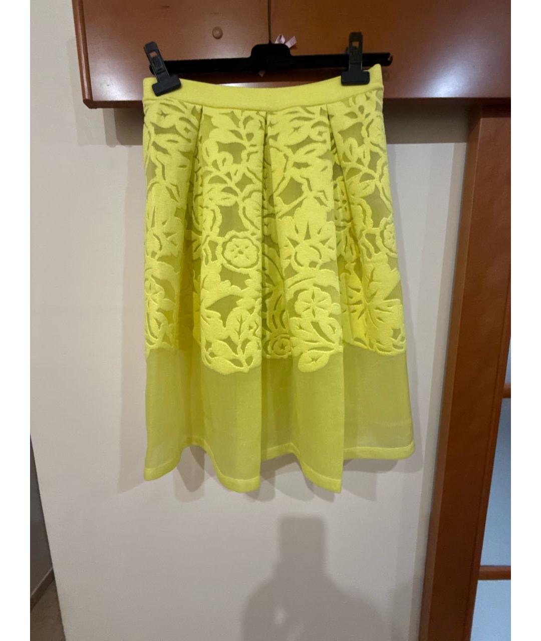 MRZ Желтая полиамидовая юбка миди, фото 6