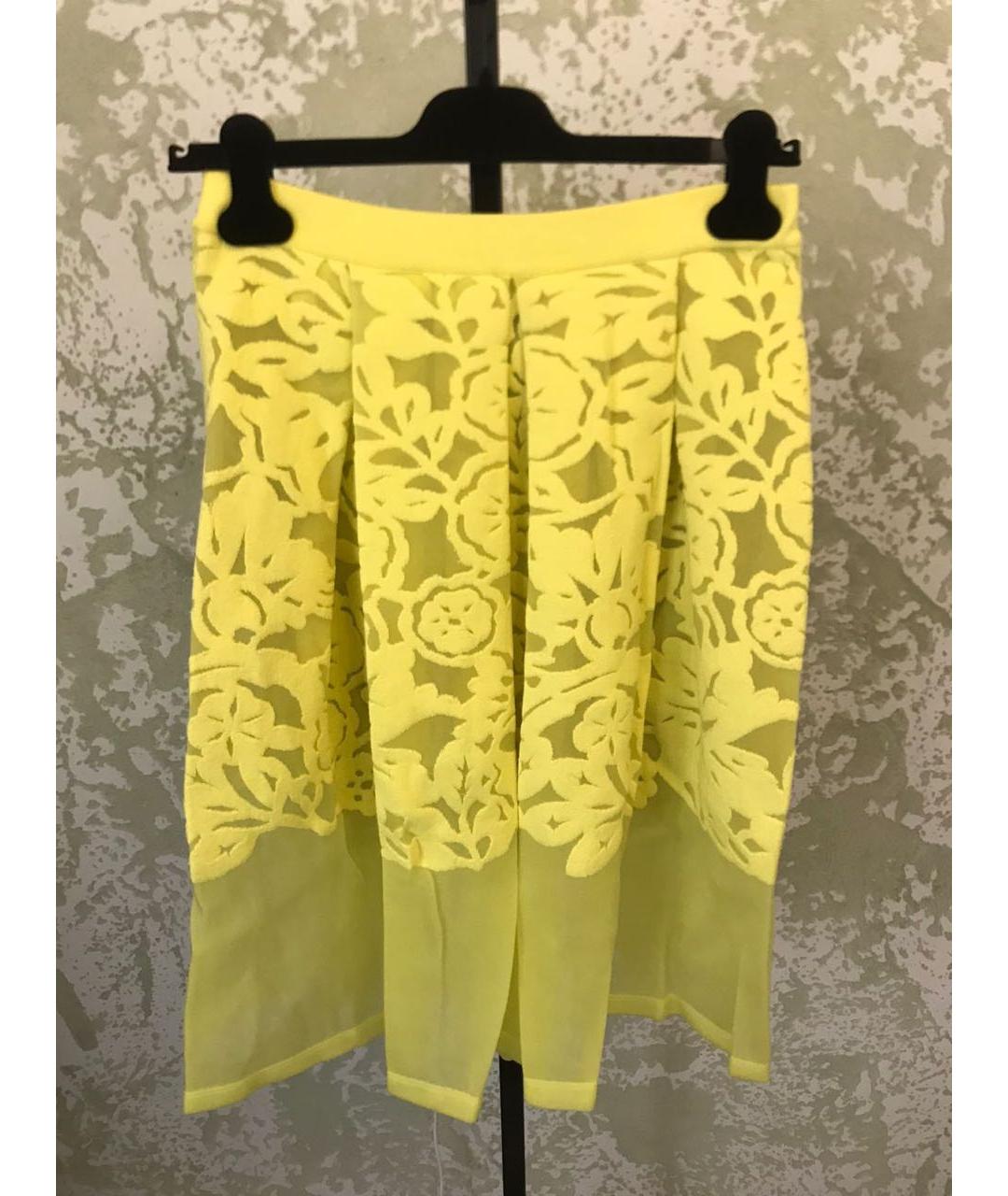MRZ Желтая полиамидовая юбка миди, фото 2