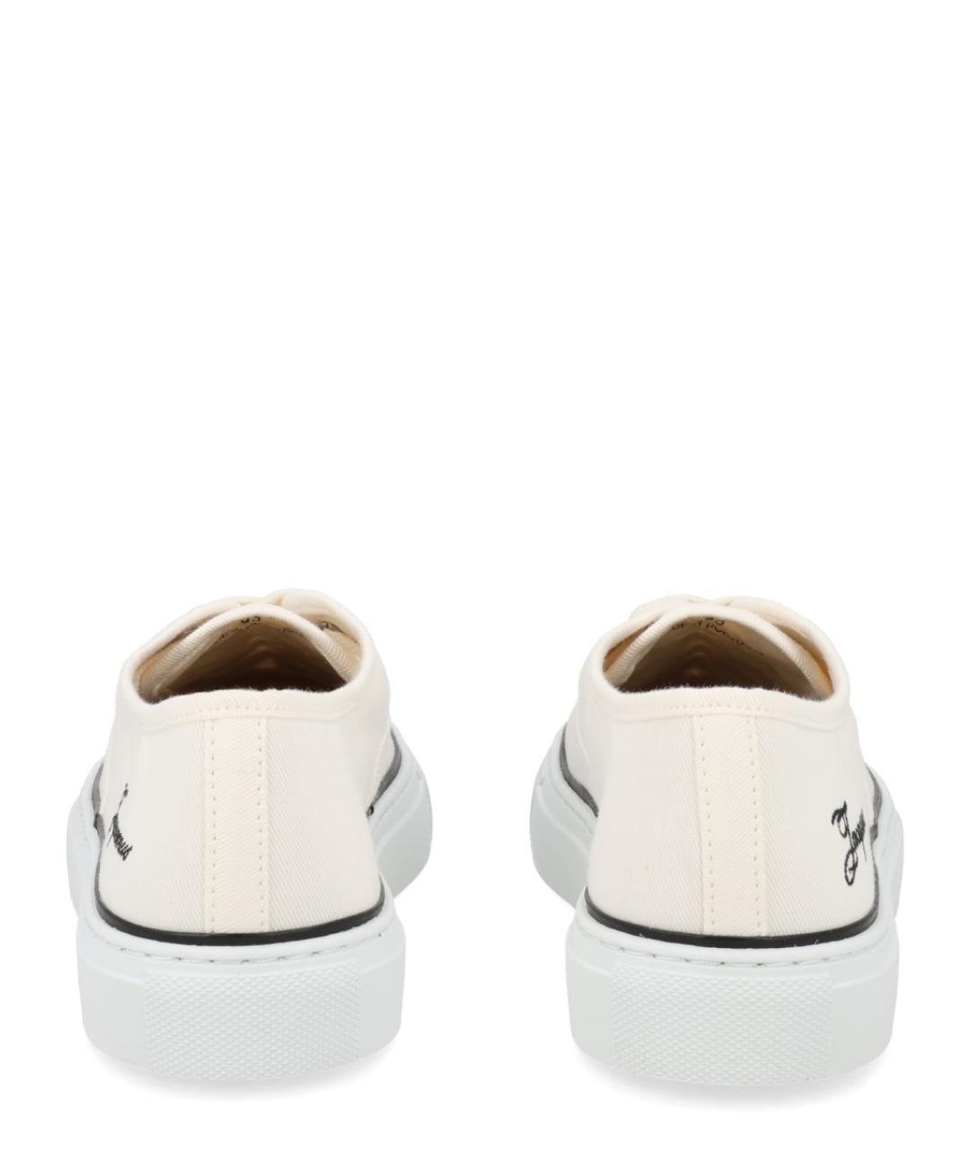 JACQUEMUS Белые текстильные кеды, фото 4