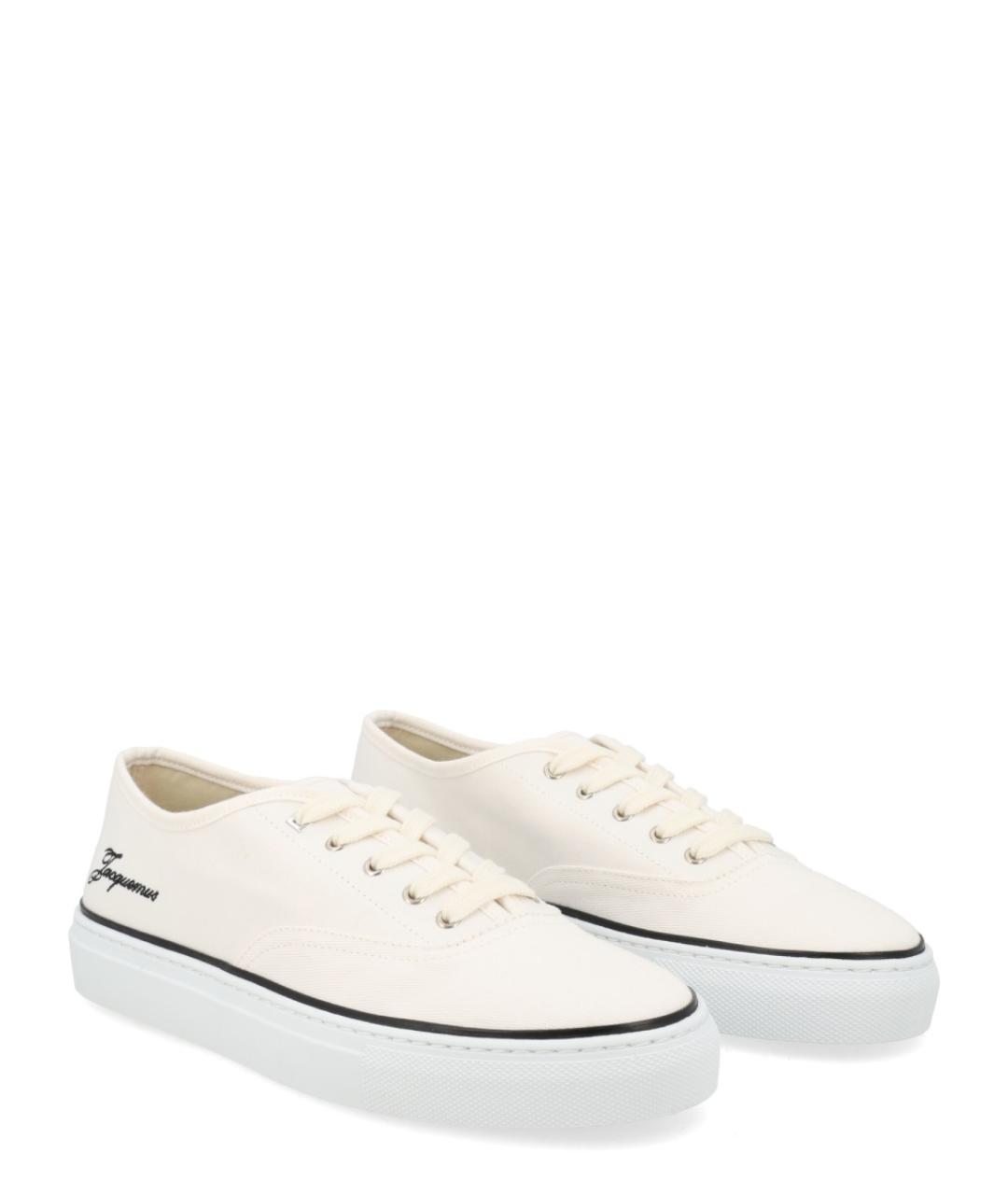 JACQUEMUS Белые текстильные кеды, фото 2