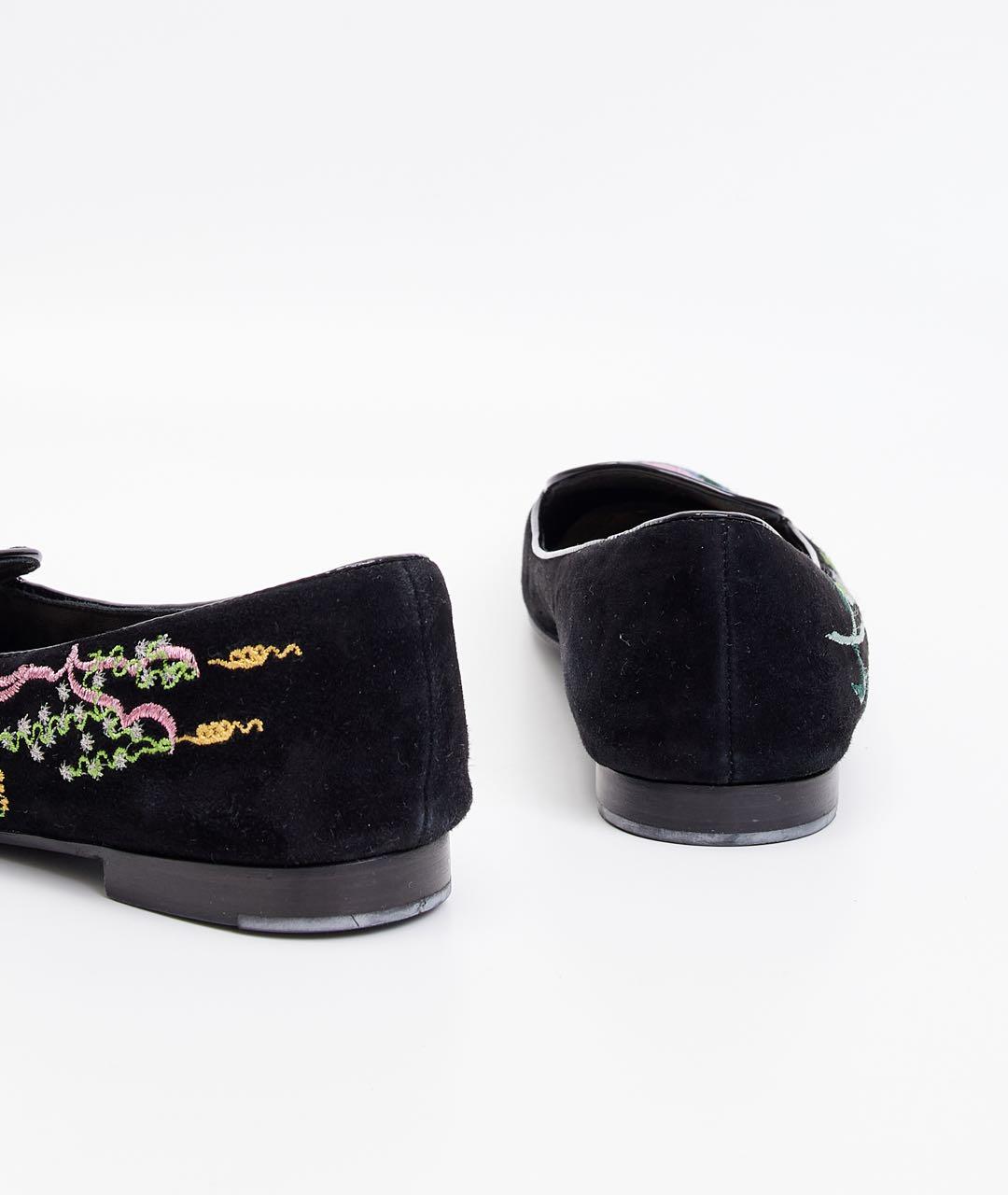 CHRISTIAN DIOR Черные замшевые балетки, фото 3