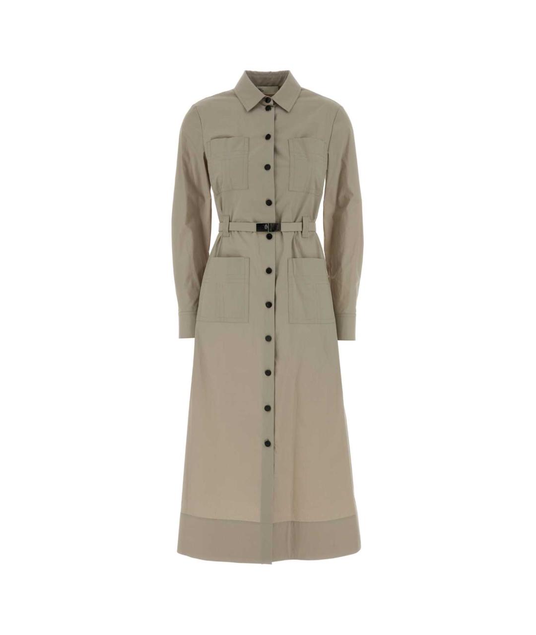 TORY BURCH Бежевое хлопковое повседневное платье, фото 1