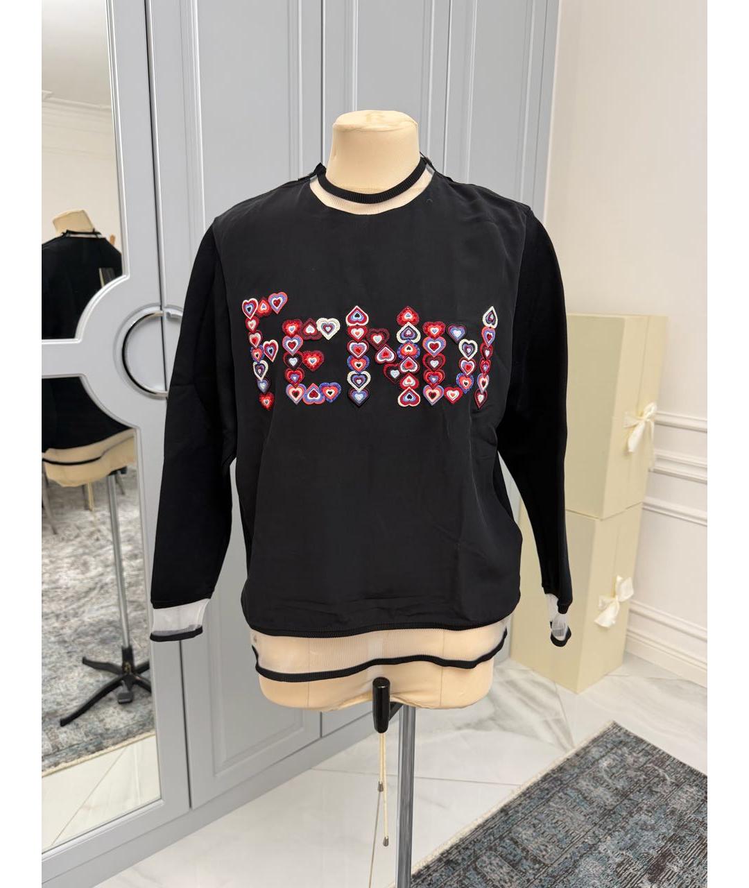 FENDI Черный джемпер / свитер, фото 4