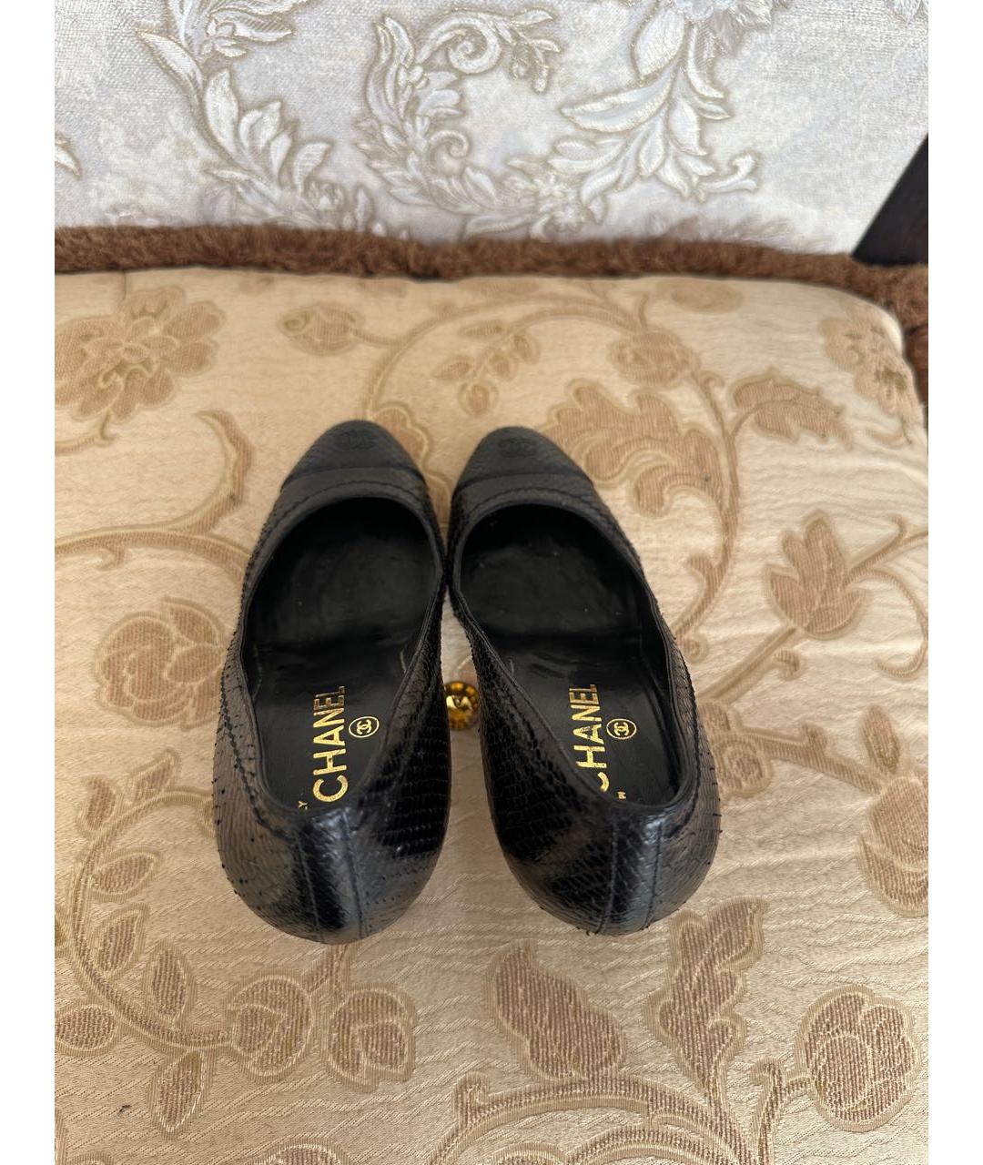 CHANEL Коричневые туфли из экзотической кожи, фото 3