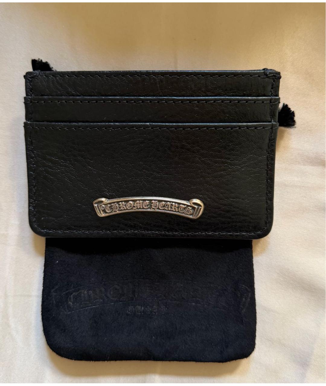 CHROME HEARTS Черный кожаный кардхолдер, фото 4