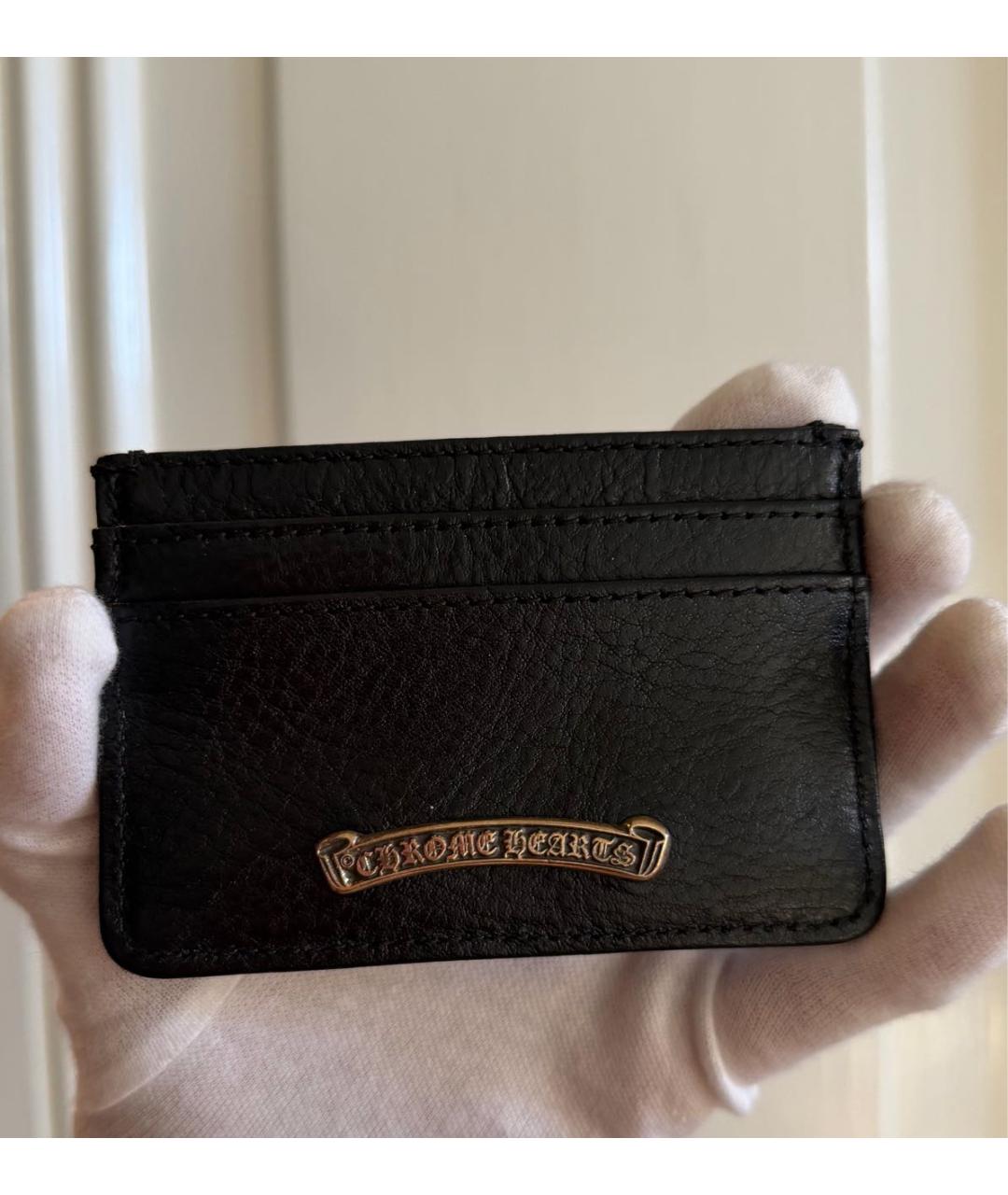 CHROME HEARTS Черный кожаный кардхолдер, фото 2