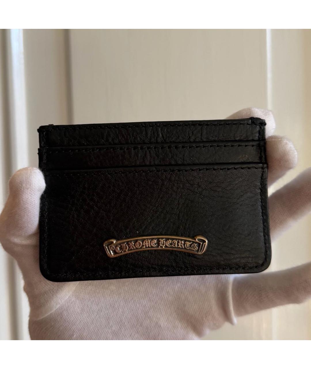 CHROME HEARTS Черный кожаный кардхолдер, фото 5
