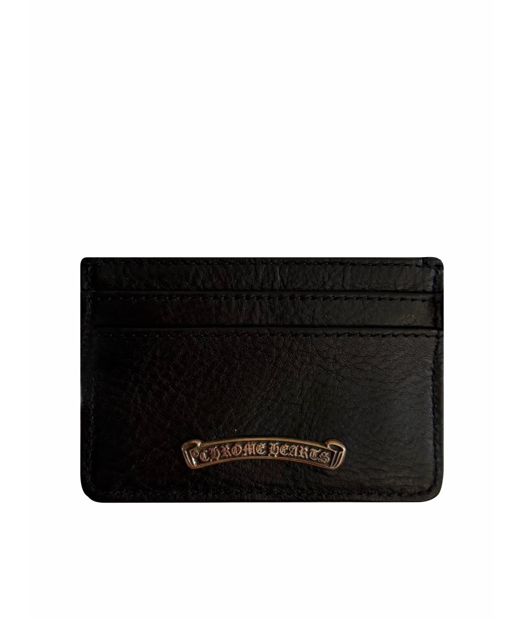 CHROME HEARTS Черный кожаный кардхолдер, фото 1